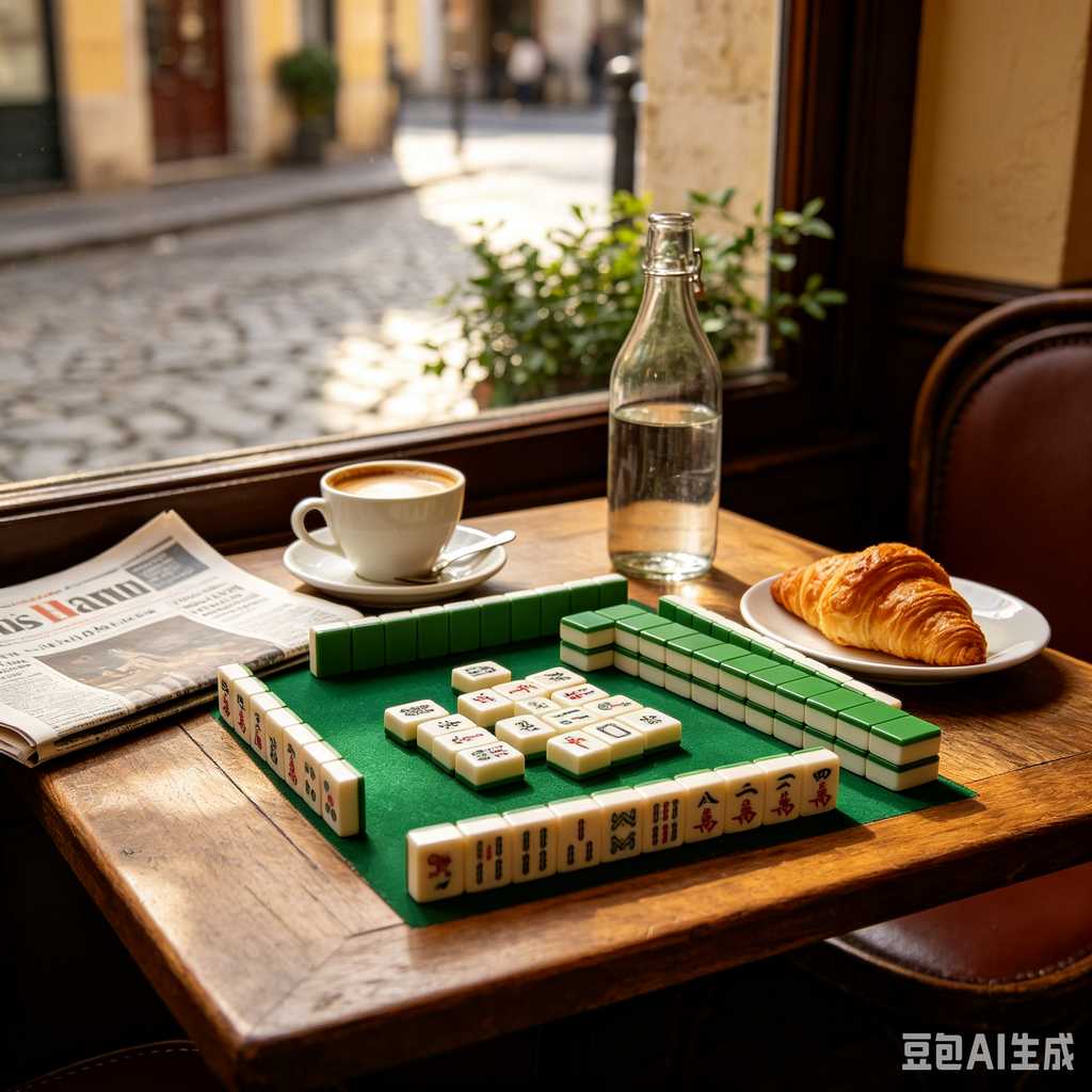 mahjong set with dice and chips
